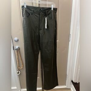 zara leather pants